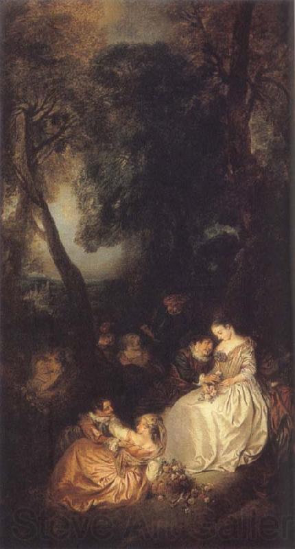 PATER, Jean Baptiste Joseph Scene in a Park,first half of the 18 century Spain oil painting art
